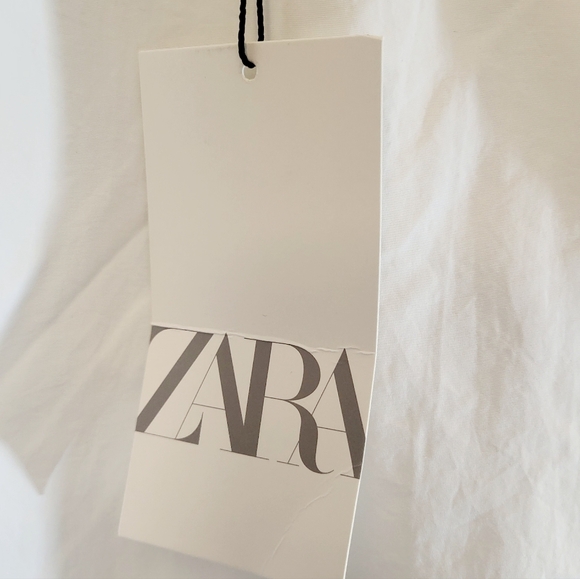 ZARA High Waisted Drawstring Side Cinch White Capri Pants size XXL - Picture 6 of 14